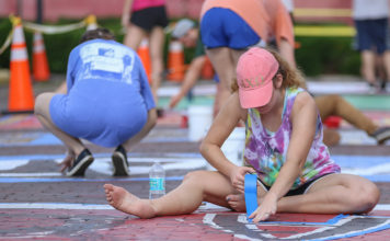 Greek organizations re-paint Duke Place