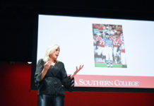First full-time female NFL official speaks at convocation Photo courtesy of Emma Lytle/ Student Development