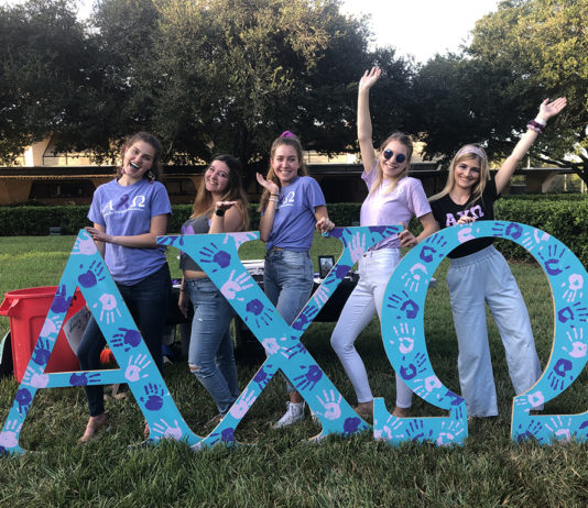 Alpha Chi Omega’s philanthropy week spreads awareness about domestic violence
