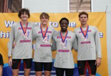 Men’s swim places second, women in fourth at SSCs